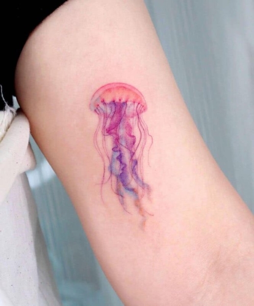 Рыбки, птички и медузы: 4 волшебных идеи акварельных мини-тату