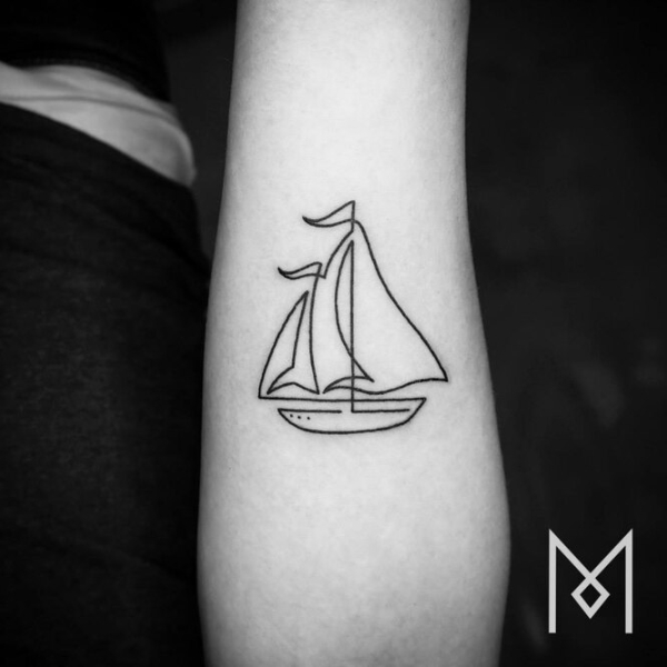 Невероятно красивые татуировки, набитые одной линией — собрали классные идеи