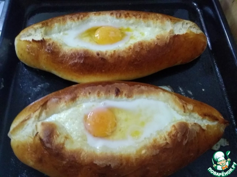Хачипури по-аджарски-рецепт лодочки с яйцом