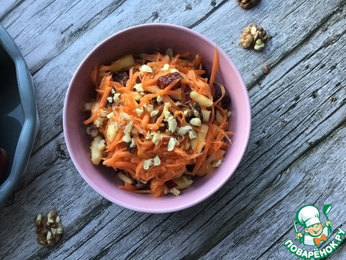 Морковный салат с имбирной заправкой