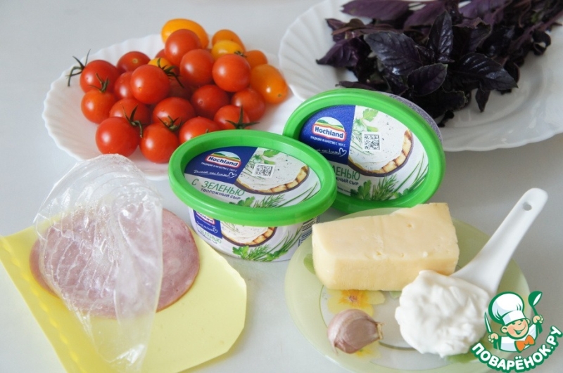 Киш с базиликом, томатами и сыром