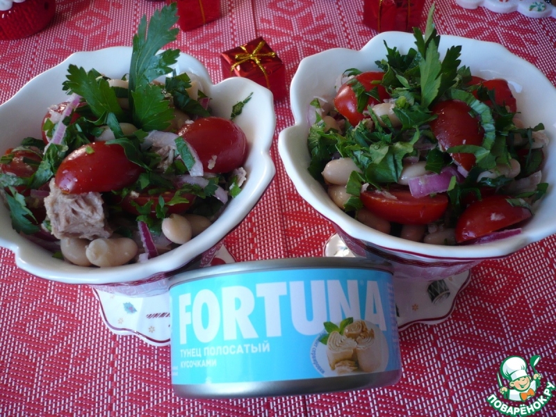 Салат с тунцом FORTUNA "Фасолька"