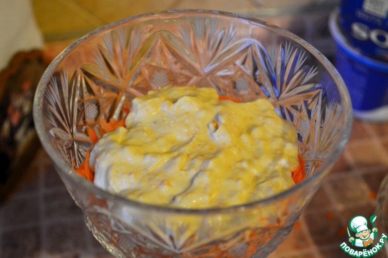 Салат "Лакомка" с йогуртовым кремом