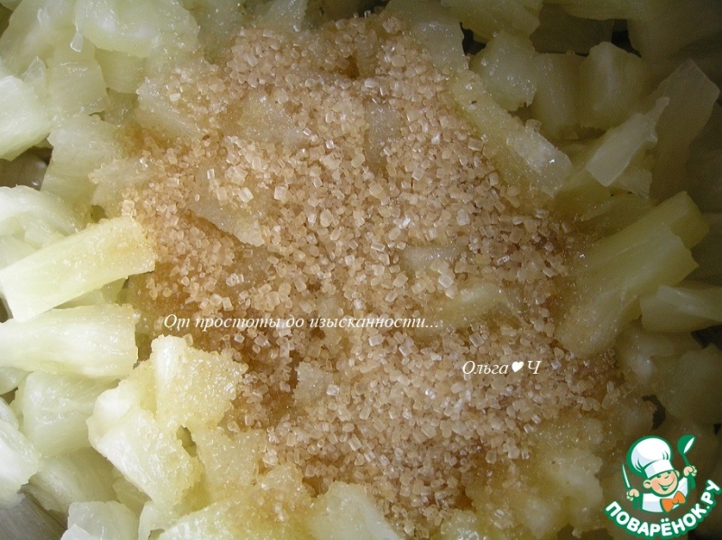 Кокосовый торт-безе с ананасами